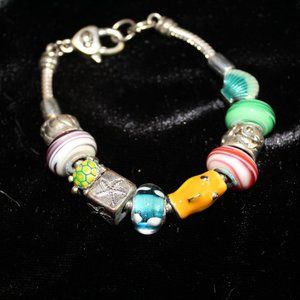 Beach bead-charm bracelet